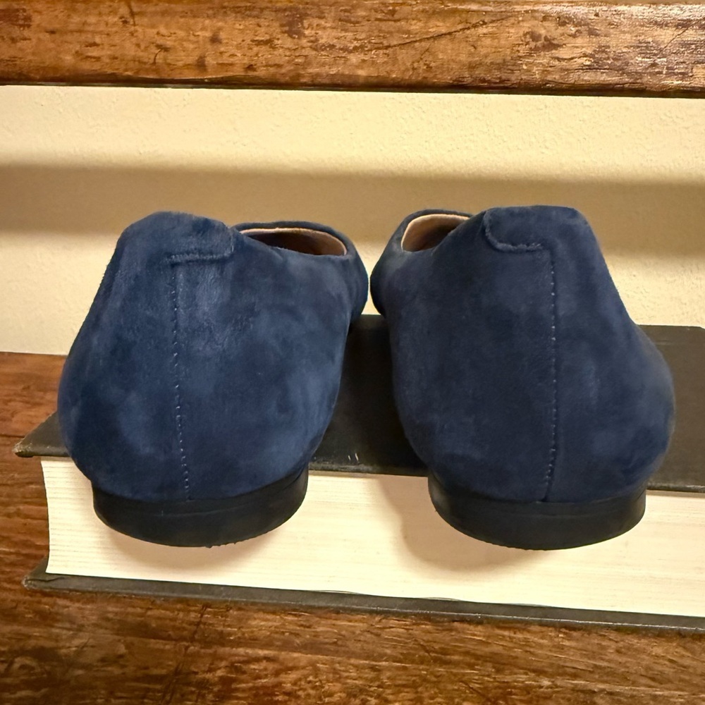 Vionic Navy Blue Suede Pointed Toe Flats - Picture 8 of 12